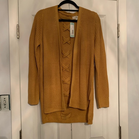 Nwt Pinque Jamelya Back Detail Cardigan 